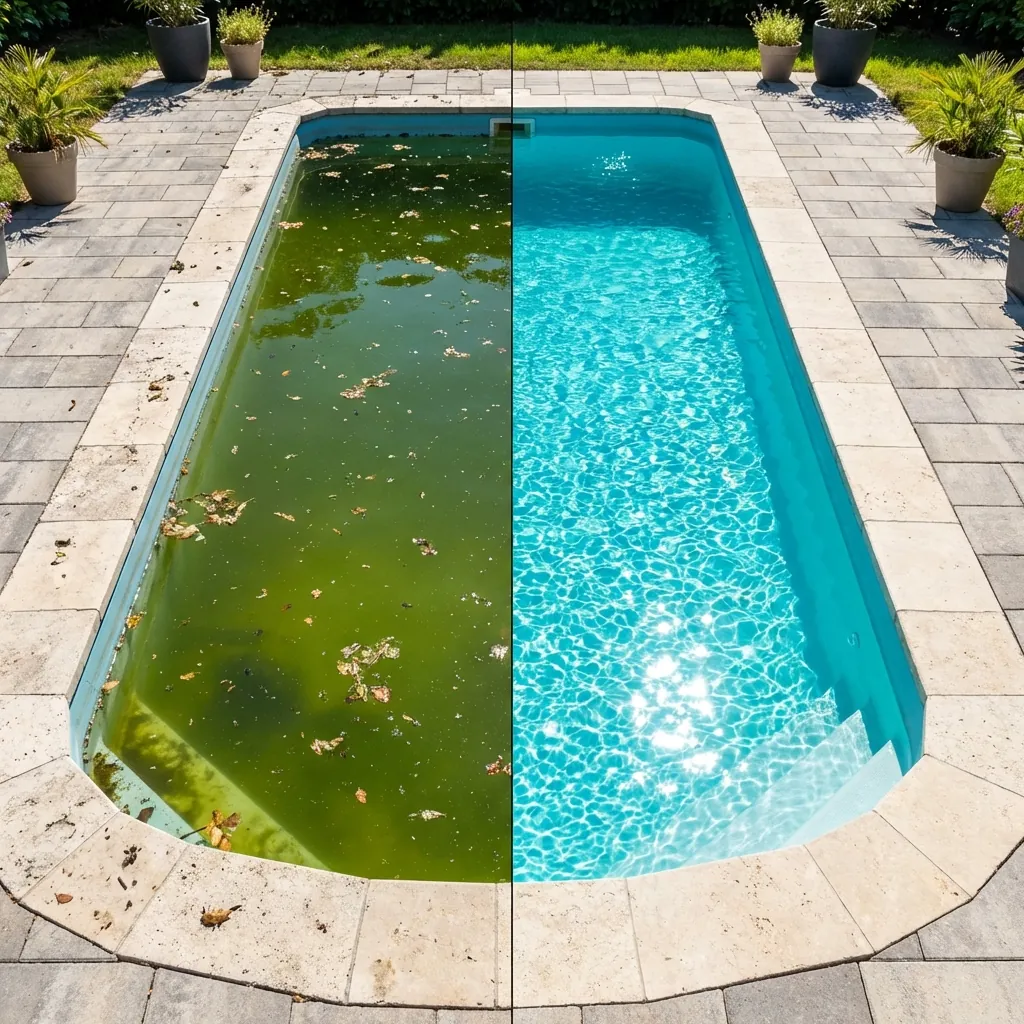 Apa verde în piscină – cauze reale și soluții care funcționează