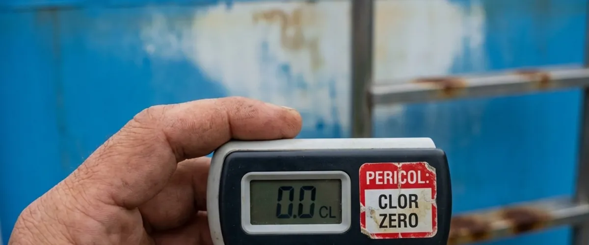 Riscuri: Tester cu zero clor și liner pătat